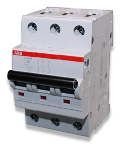 Circuit breaker 3-pole S203M-C16A 10KA